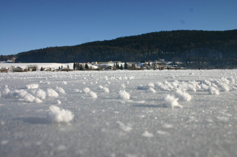 Le Lac de Joux gelé.